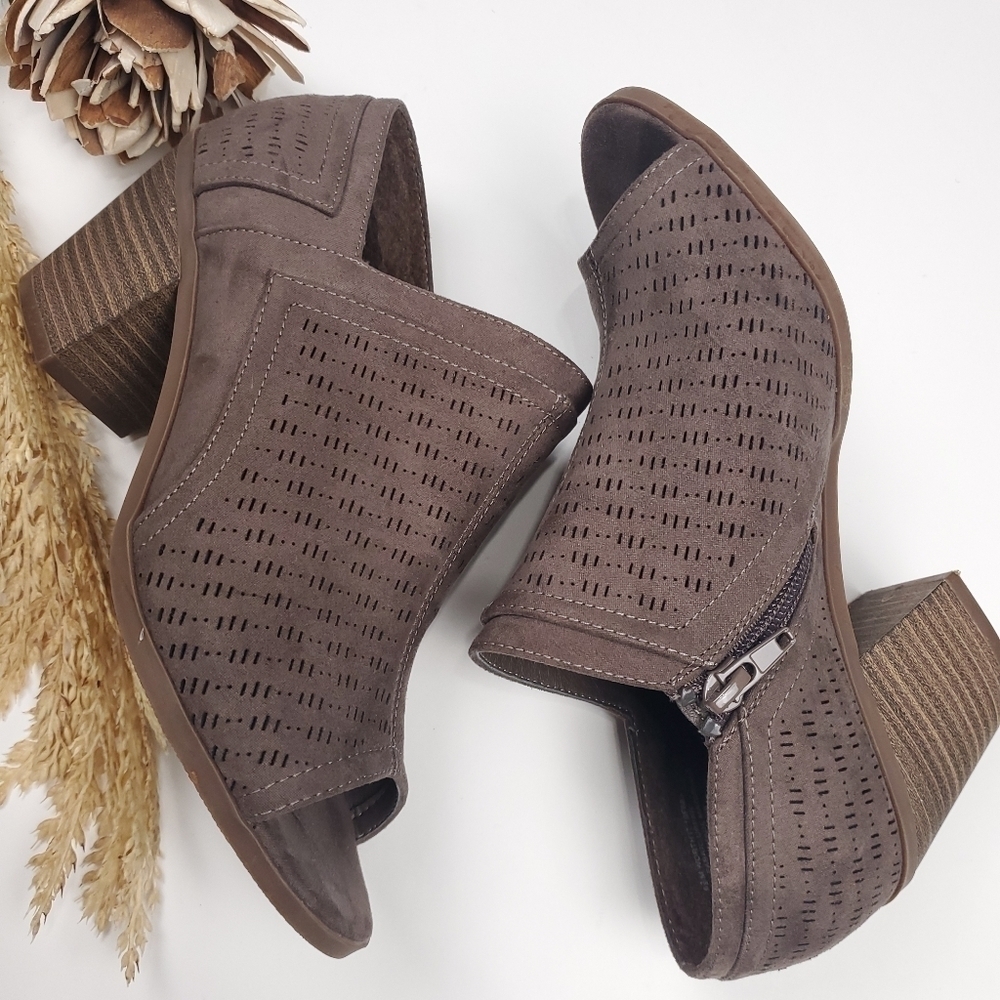 Madeline Brown Open Toe Ankle Boots Size 6½m - Picture 7 of 8